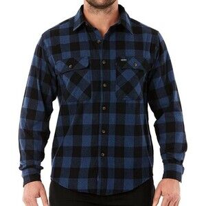 Smith's Workwear Men’s 2-Pocket Buffalo Plaid Flannel Shirt Size XL